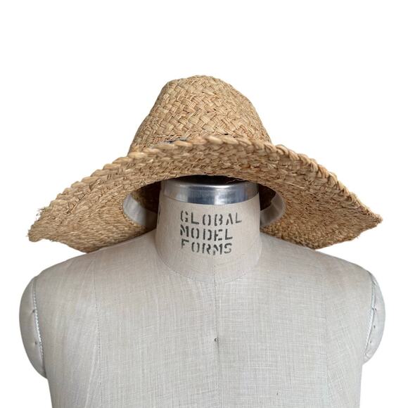 Hat Attack Daily Fedora 100% Raffia Hat with Striped Hatband Size M/L main image 5